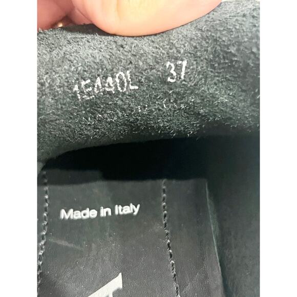 Prada Downtown Leather Low-Top Platform Sneakers Black Size Women's Size EU 37 - Picture 7 of 8